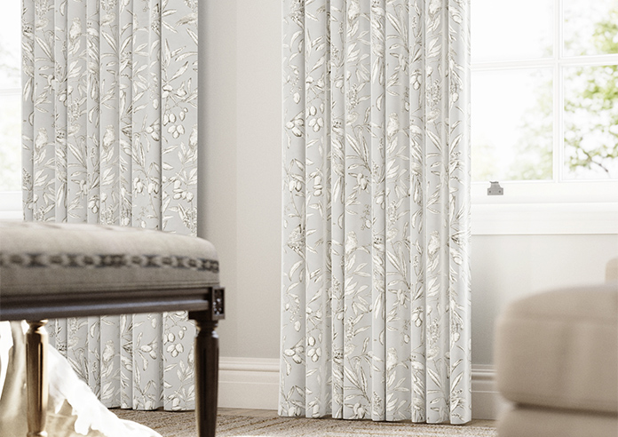 Aviary Velvet, Feather Grey - Made to Measure Curtain - Image 5